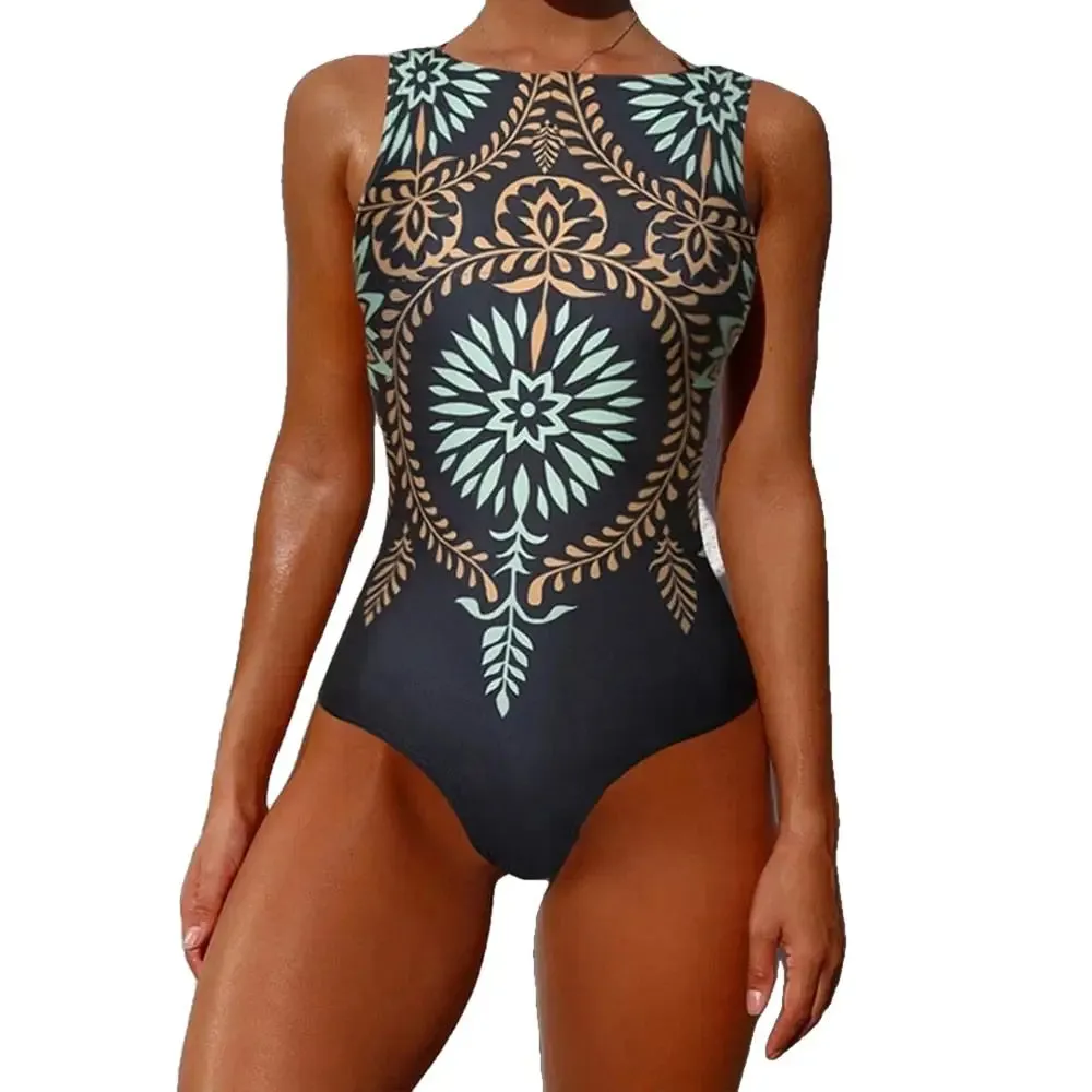 Aesthetic Floral One-Piece Swimsuit