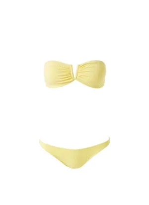 Alba V Detail Bandeau Bikini Yellow Chain