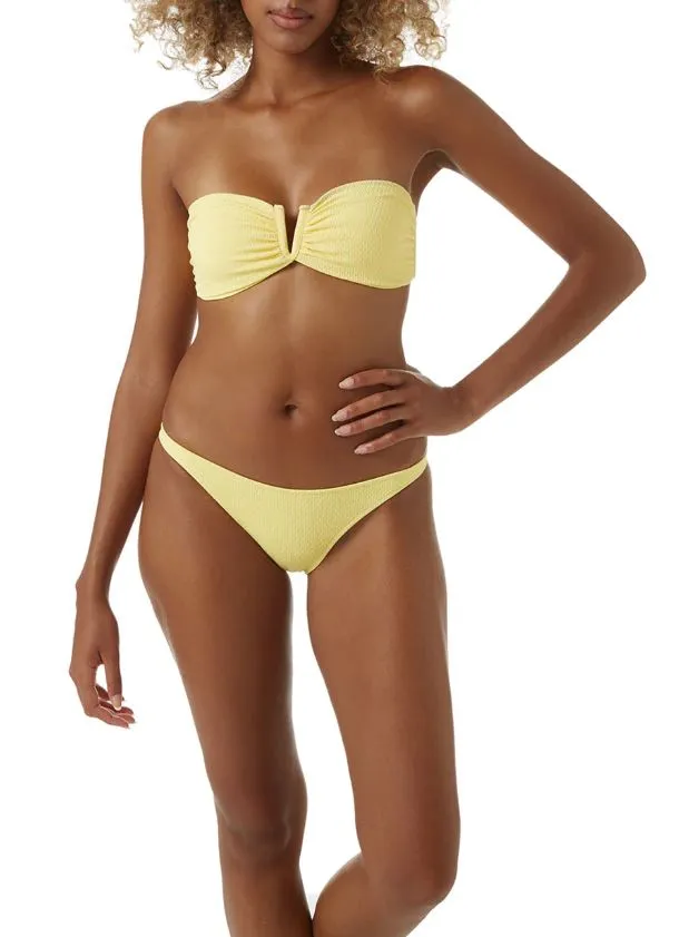 Alba V Detail Bandeau Bikini Yellow Chain