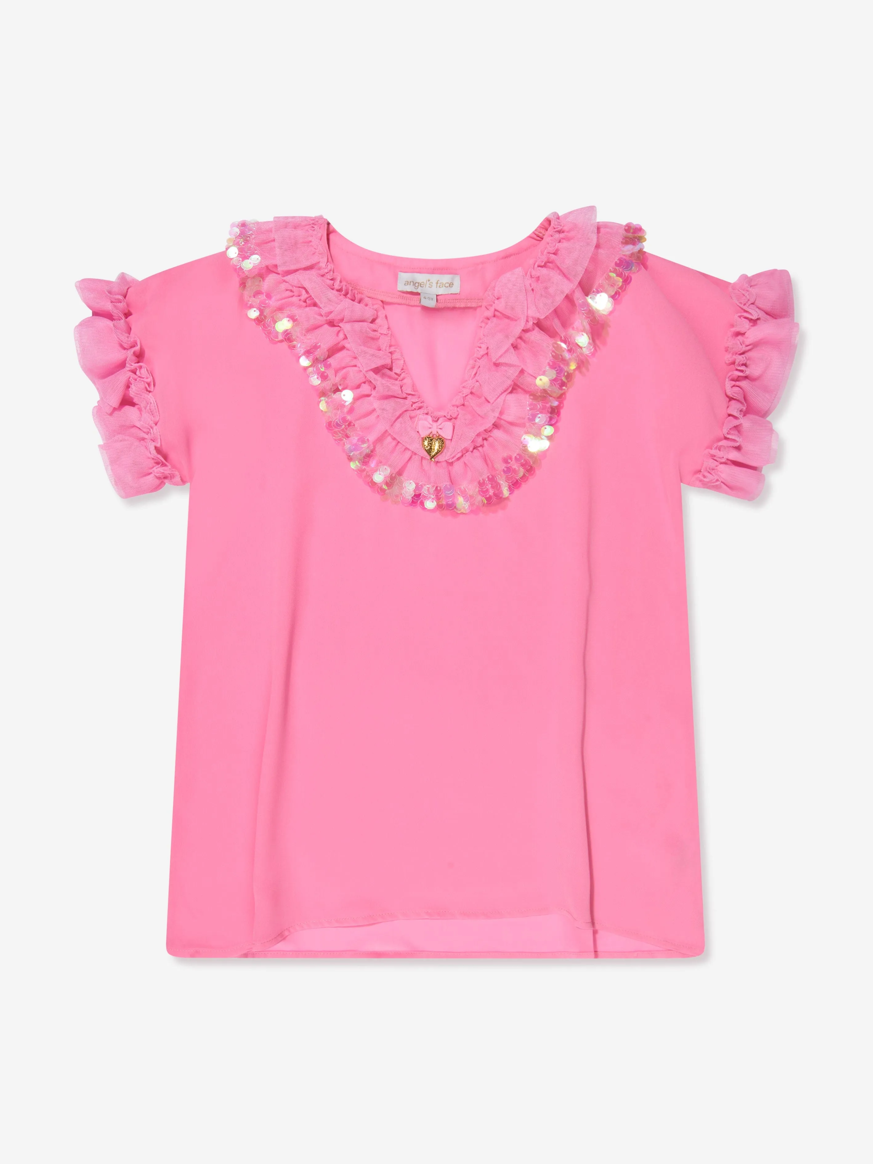 Angels Face Girls Irena Sequin Kaftan in Pink