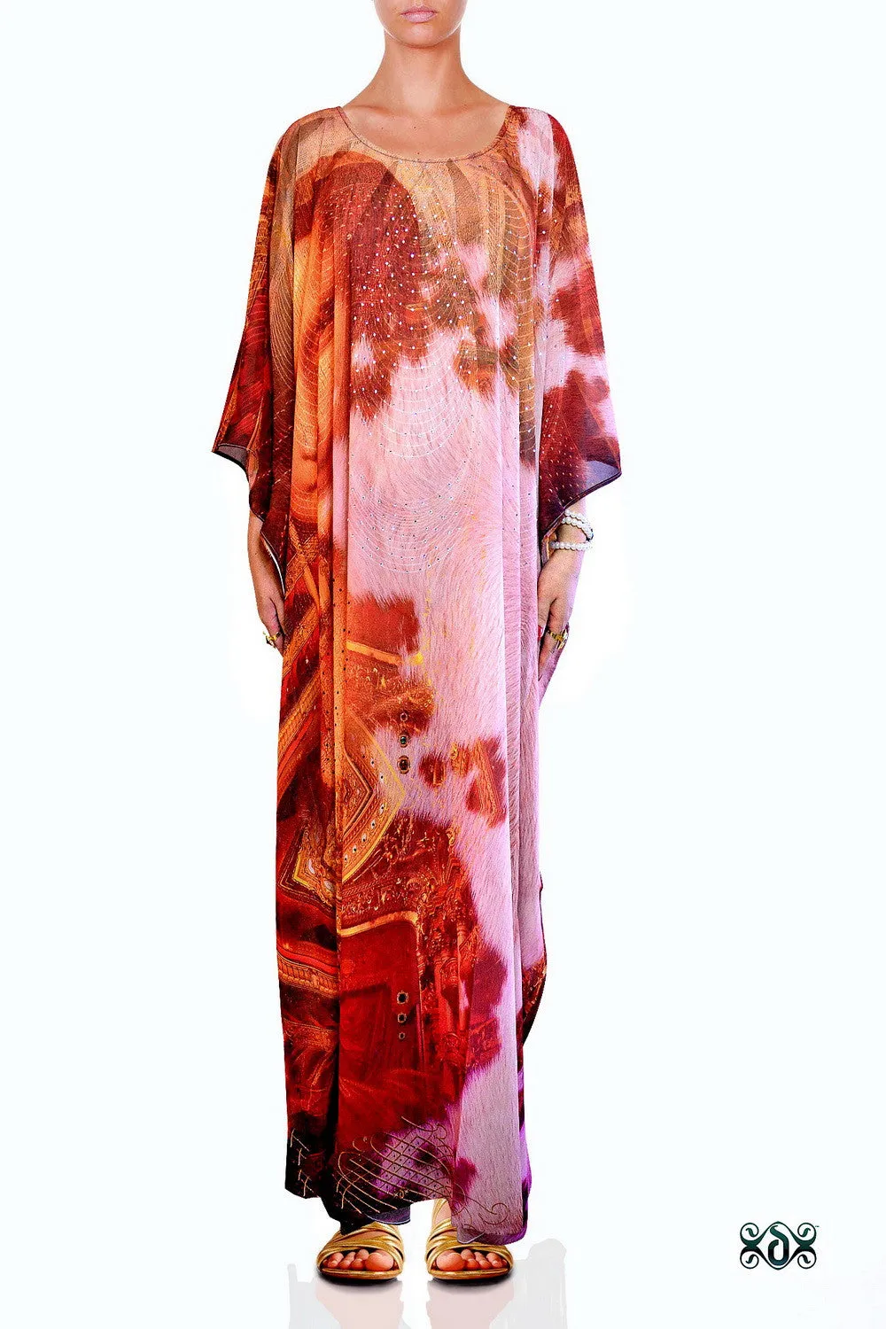 ART CLASSIQUE Serene Mona Lisa Devarshy Long Embellished Kaftan - 1079