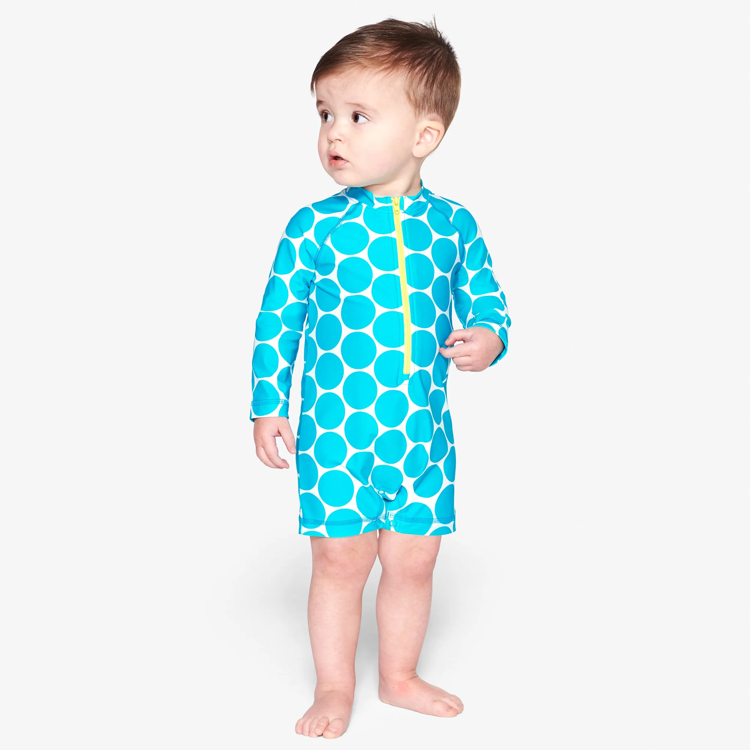 Baby one-piece rash guard in dot