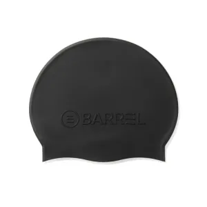 Barrel Basic Embossing Silicone Swim Cap-BLACK