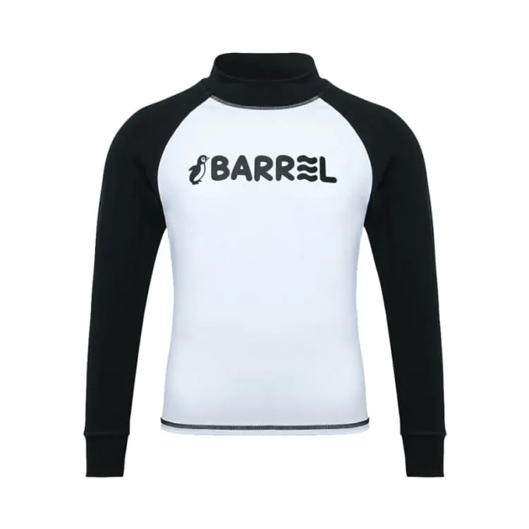 Barrel Kids Essential Rash Guard-WHITE