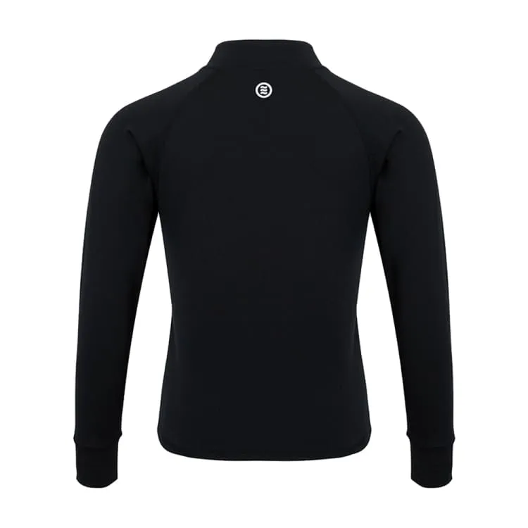 Barrel Kids Essential Zip Up Rash Guard-BLACK