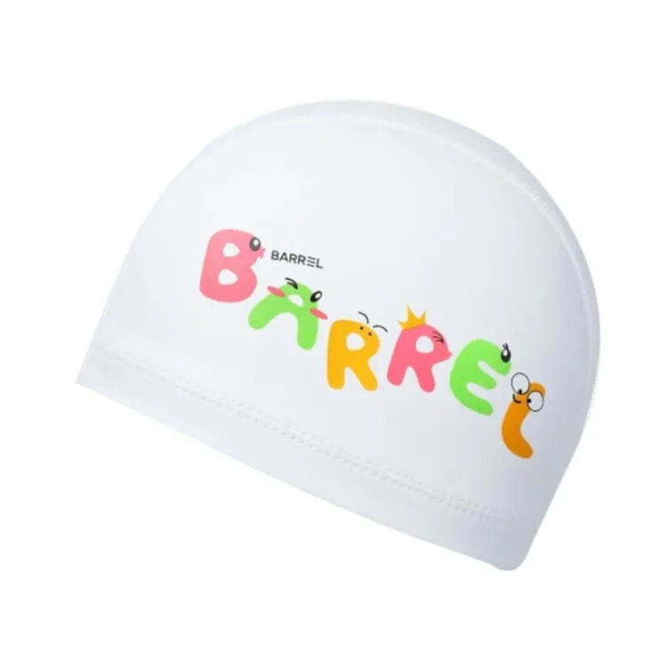 Barrel Kids Jelly Silicone Coating Swim Cap-WHITE