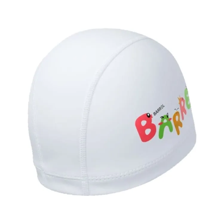 Barrel Kids Jelly Silicone Coating Swim Cap-WHITE