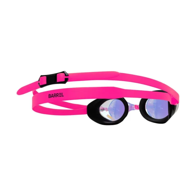 Barrel Wide Mirror Swim Goggles-AURORA/PINK