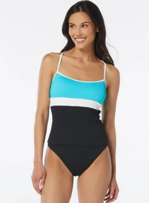 BEACH HOUSE SPORT COLORBLOCK RIB FLEX TANKINI