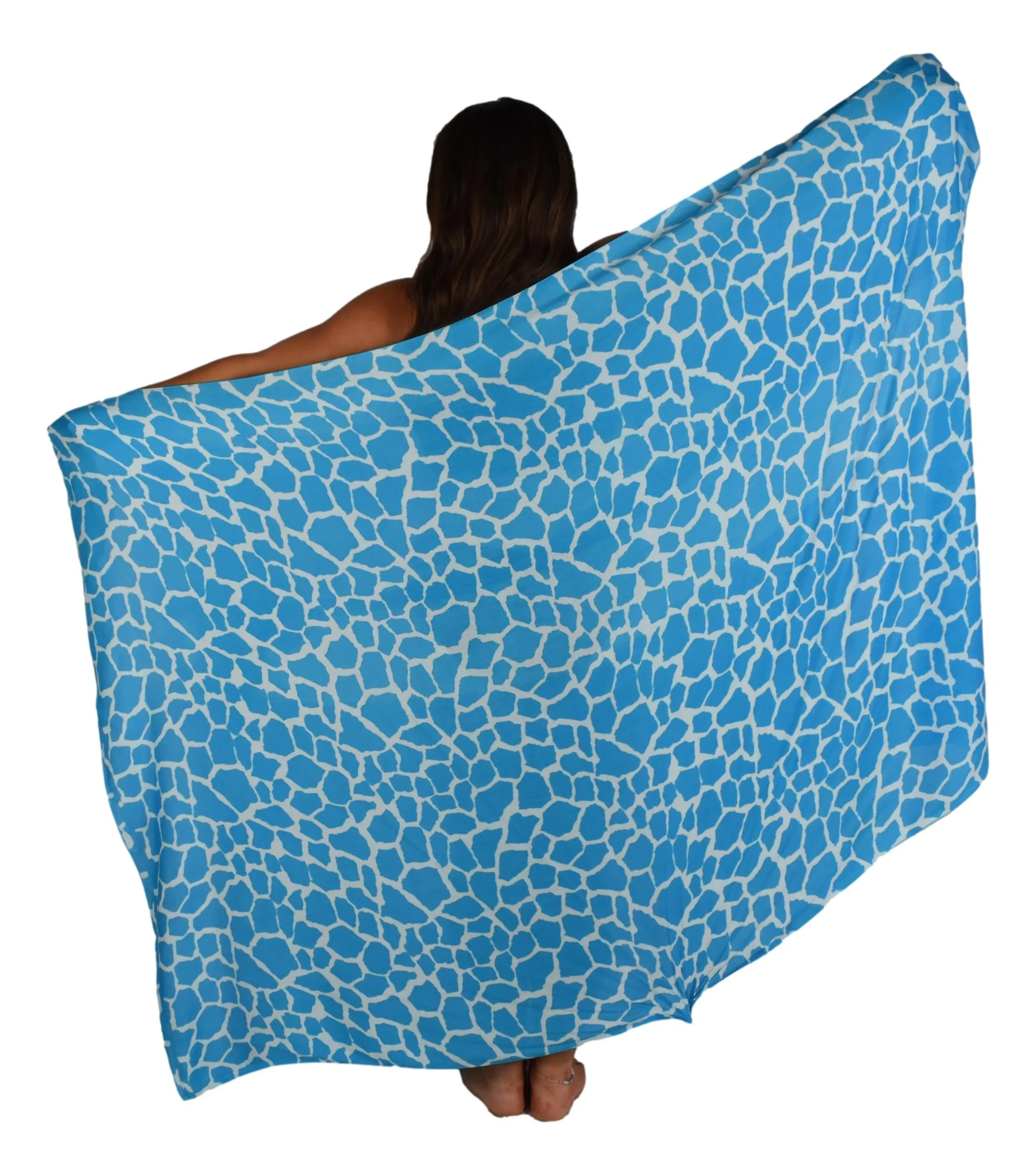 Beach Wrap Sarong | Animal Print | Blue Sarong | Pareo