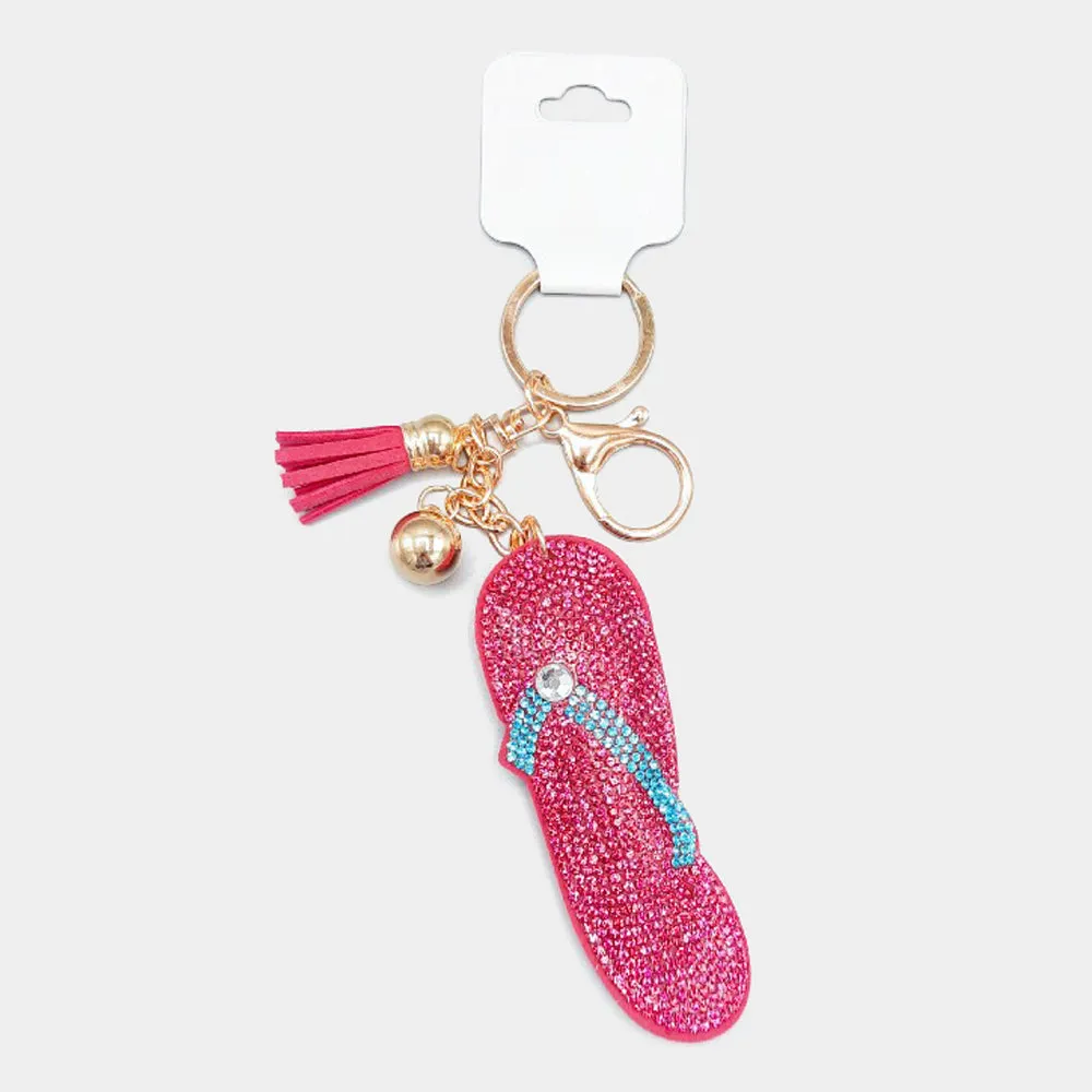 Bling Flip Flop Keychain