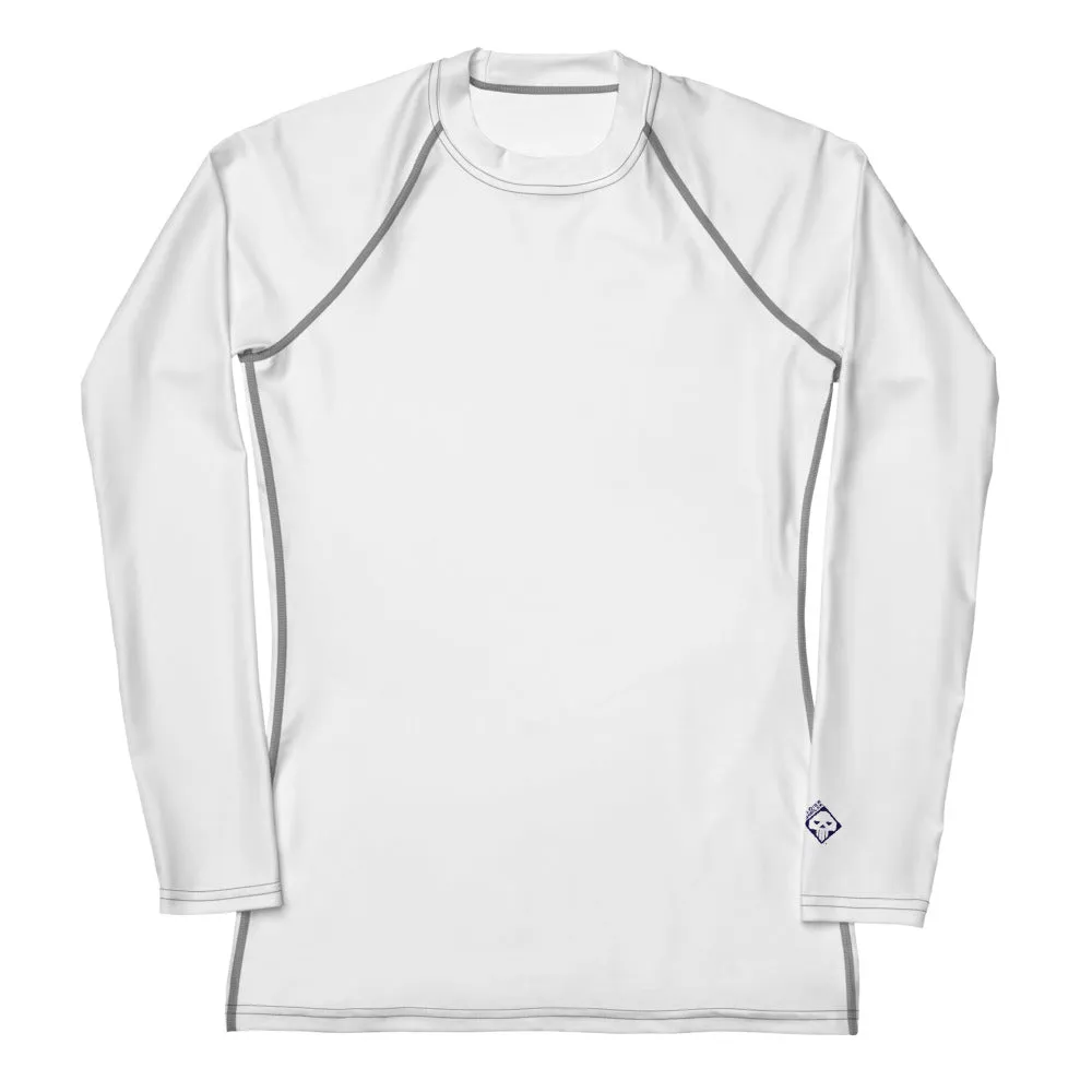 Classic Coverage: Solid Color Rash Guard for Women - Snow