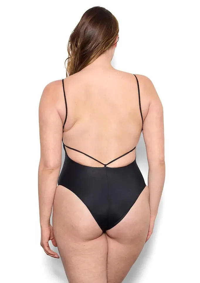 Cruel Summer Deep V One Piece - Noir