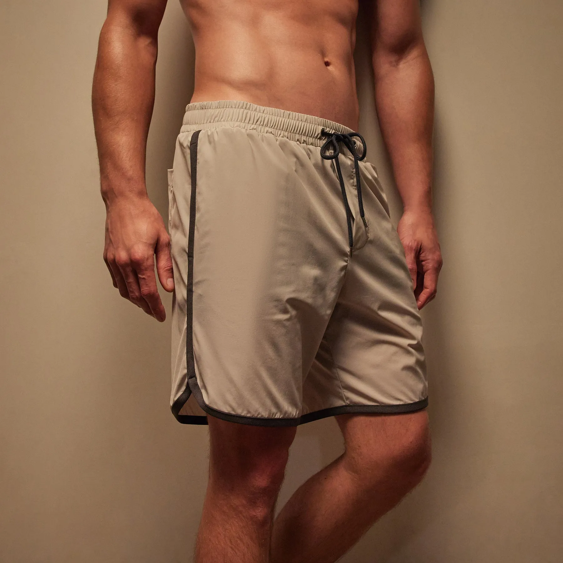 Curved Hem Boardshort  - Grout/Carbon