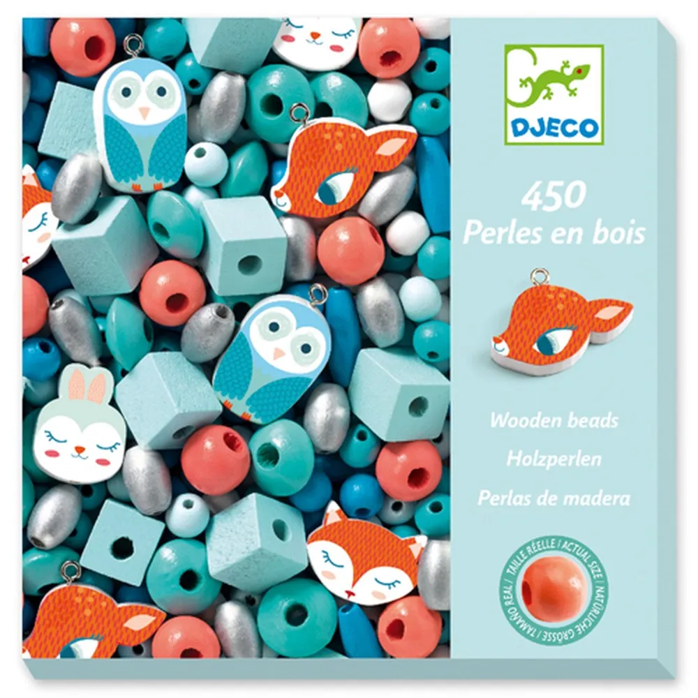 Djeco Wooden beads Small animals