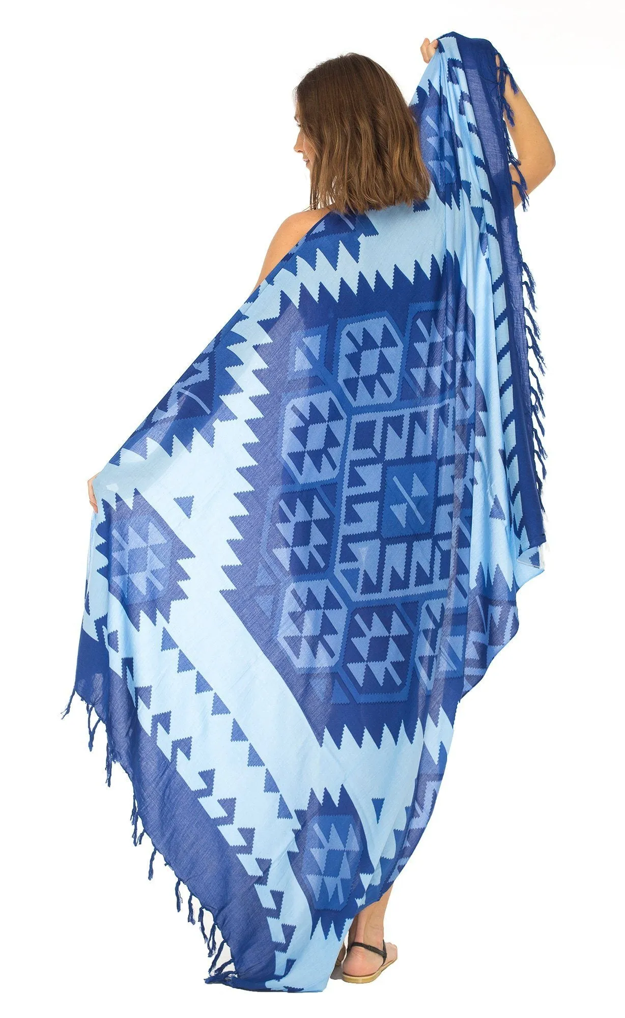 Ethnic Design Sarong with Fringe