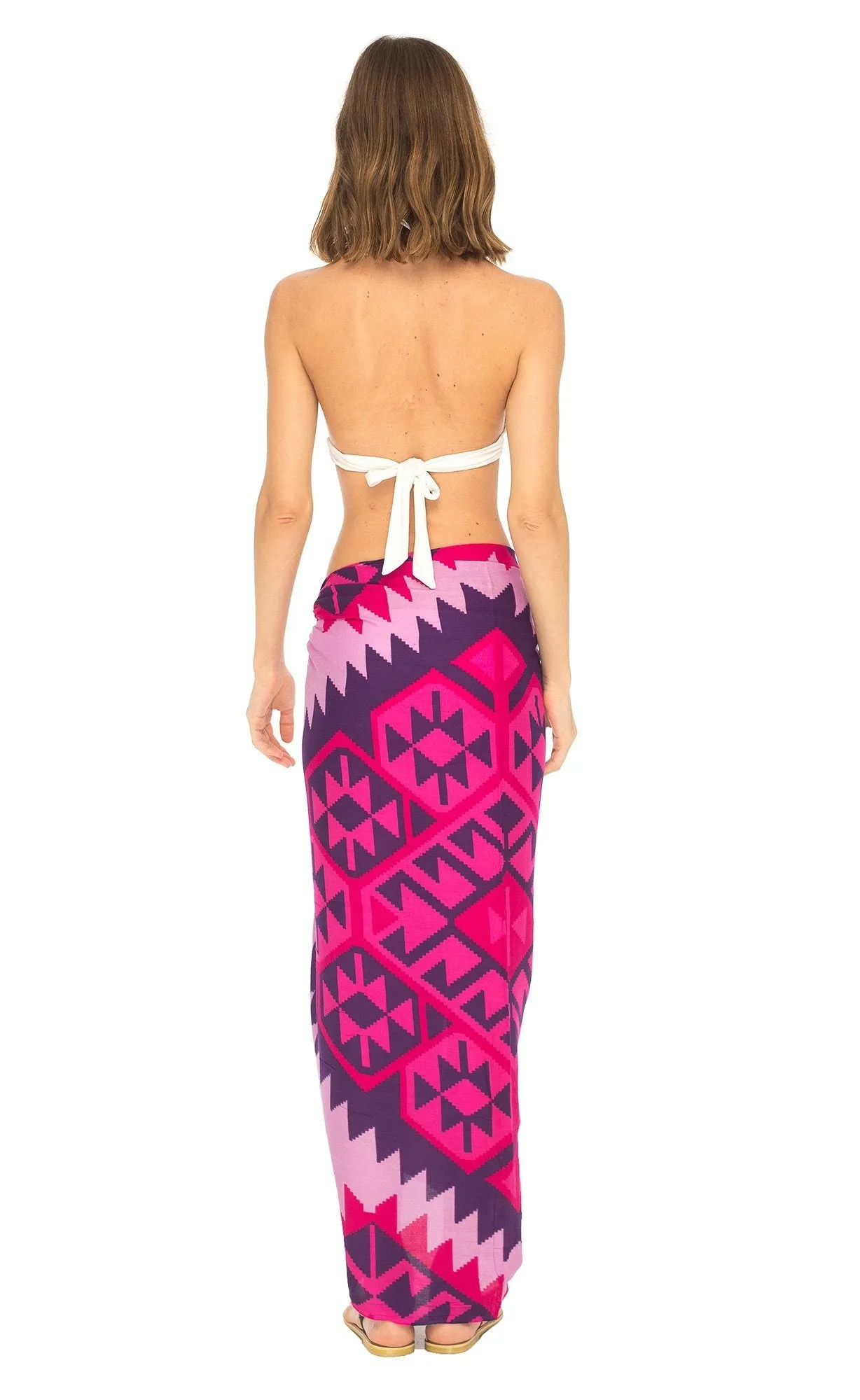 Ethnic Design Sarong with Fringe