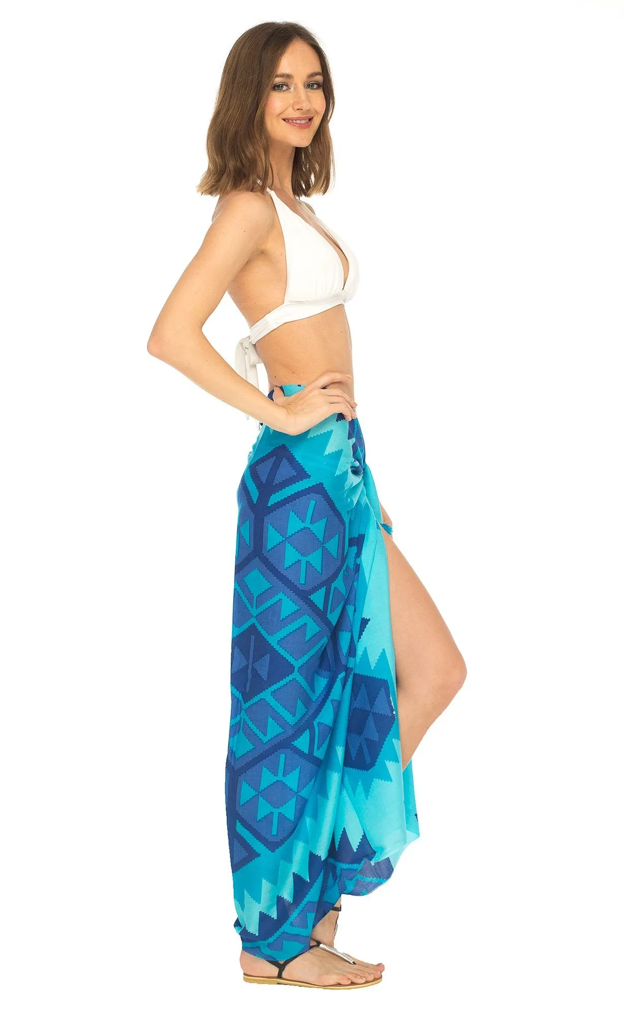 Ethnic Design Sarong with Fringe