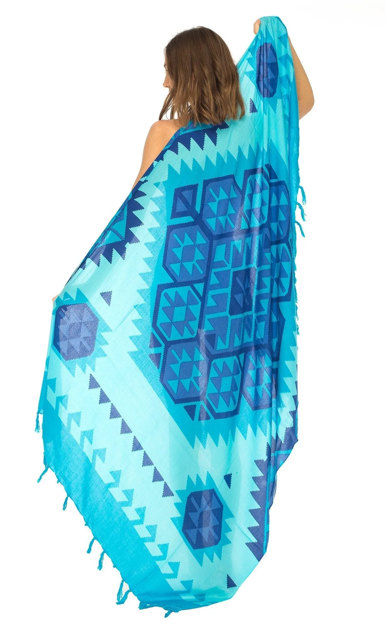 Ethnic Design Sarong with Fringe