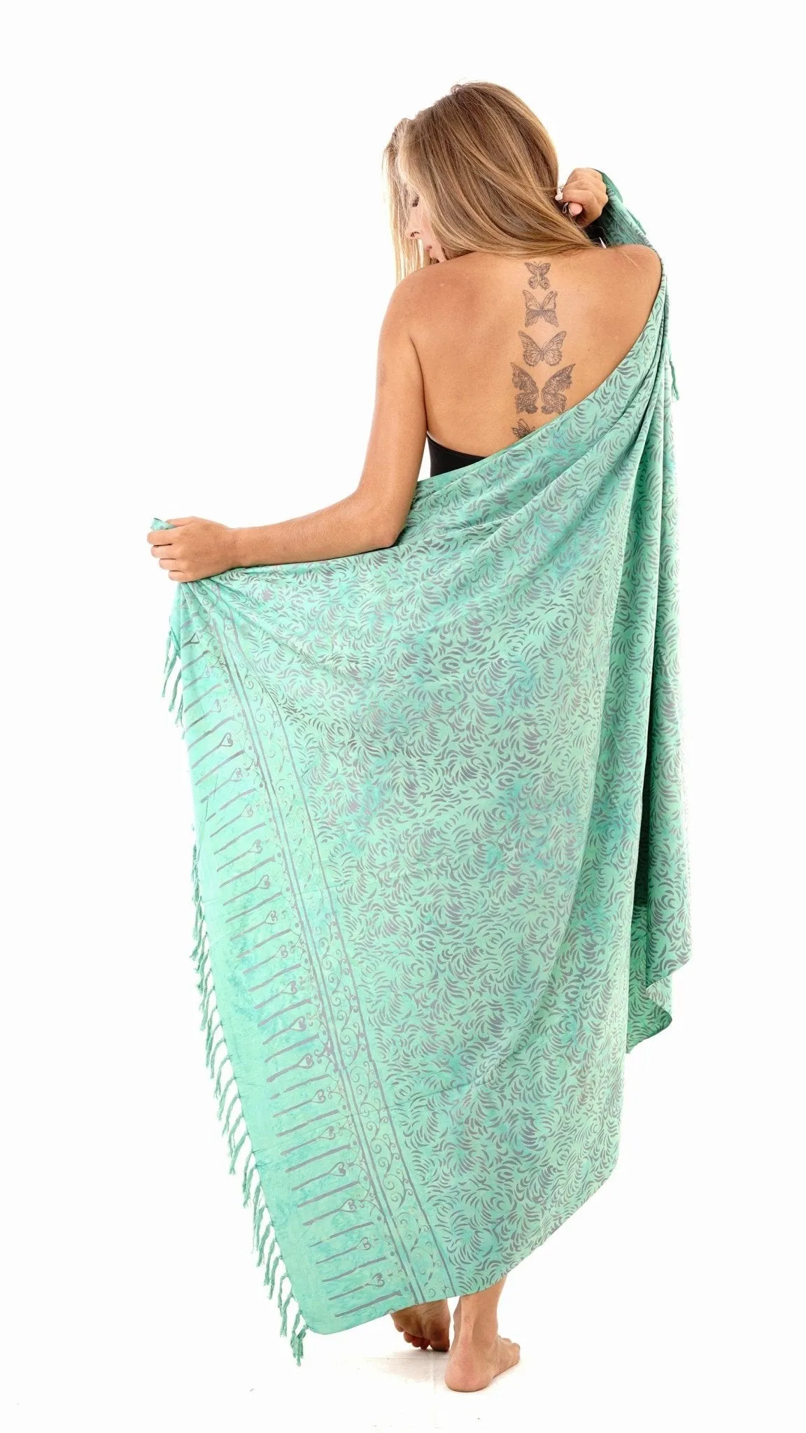 Floral Filigree Sarong Cover Up