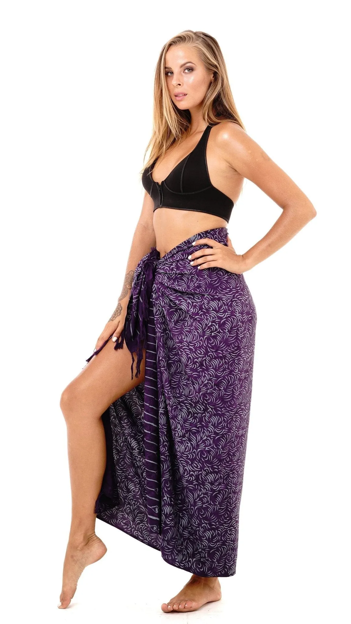 Floral Filigree Sarong Cover Up