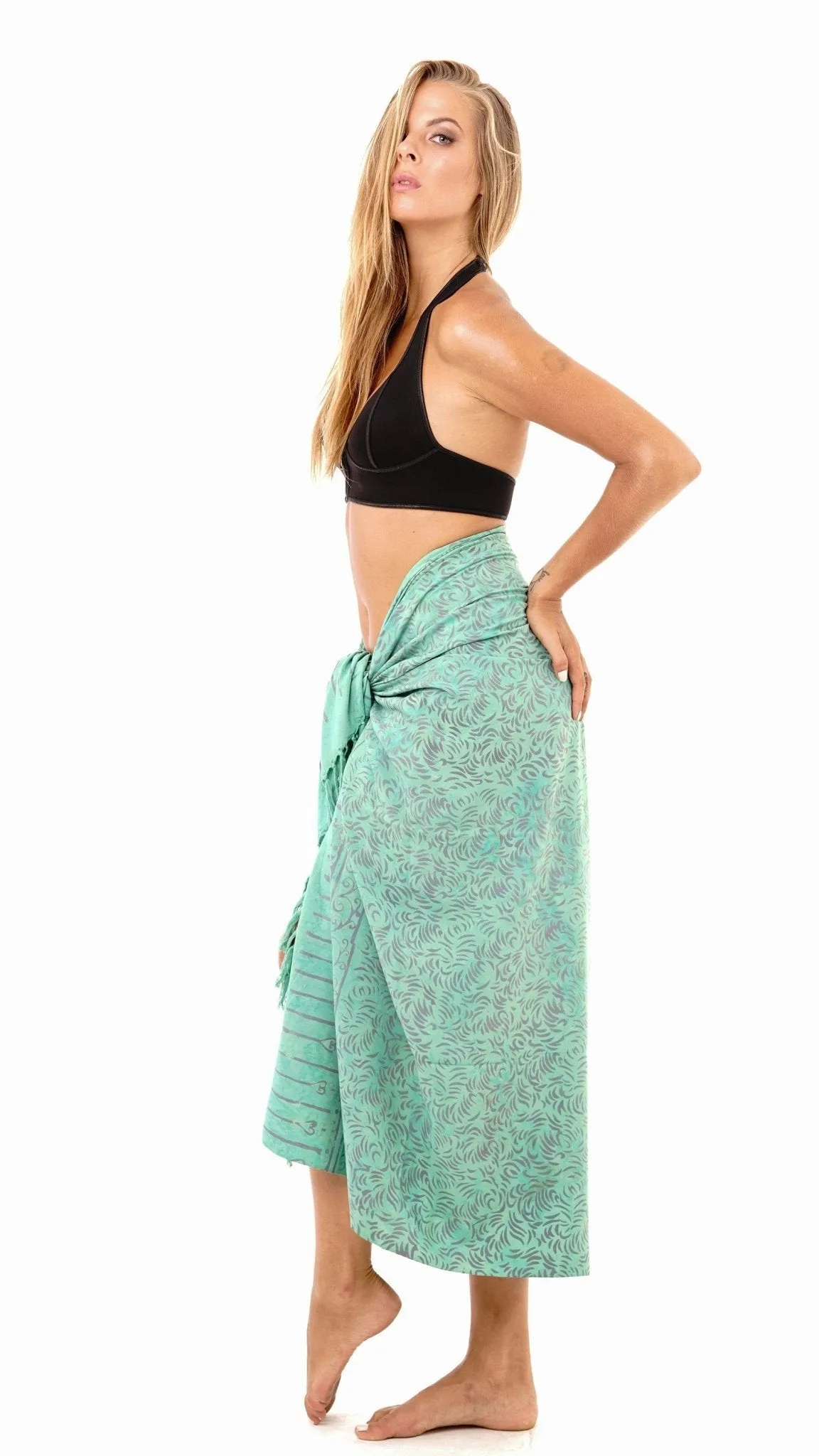 Floral Filigree Sarong Cover Up