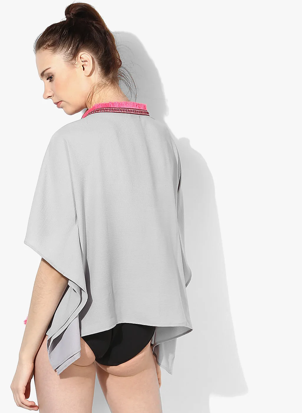 Grey Boho Shrug - (Clearance - Final Sale)