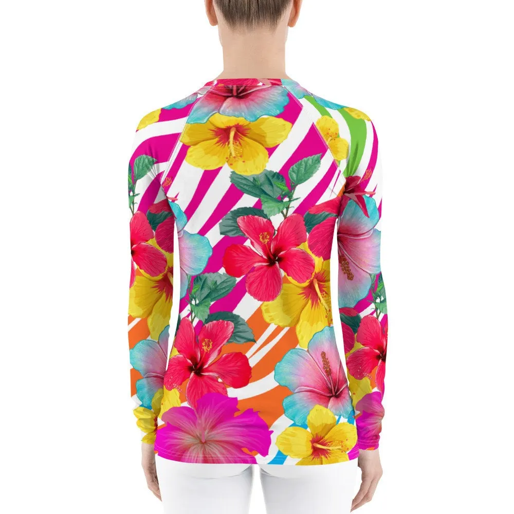 Island Flowers Women's Rash Guard