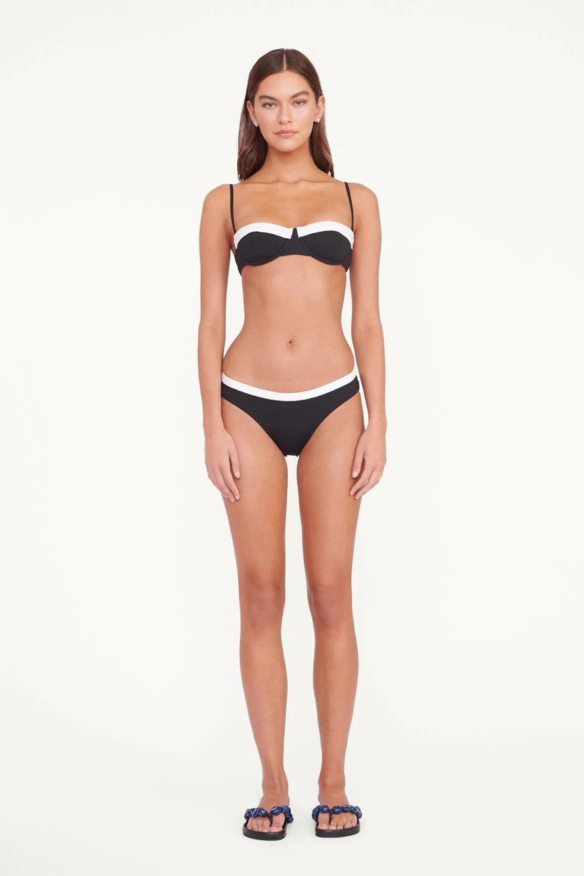 JO BALCONETTE BIKINI TOP | BLACK WHITE