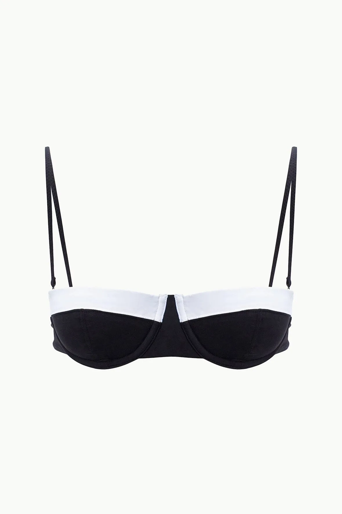 JO BALCONETTE BIKINI TOP | BLACK WHITE