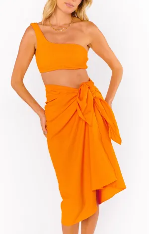 Kiran Sarong ~ Orange Linen