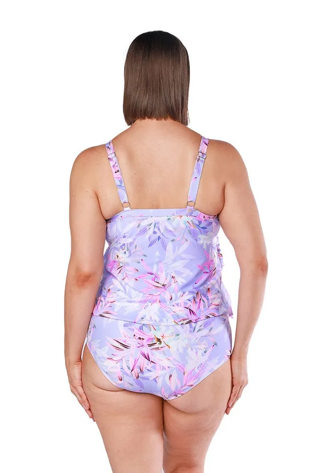 Lilac Florence Curvy 3 Tier Tankini Top