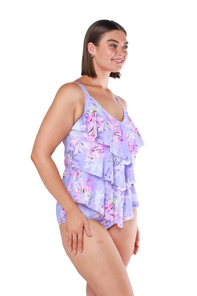 Lilac Florence Curvy 3 Tier Tankini Top