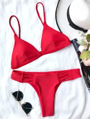 Low Waisted Cami Padded Bikini Set