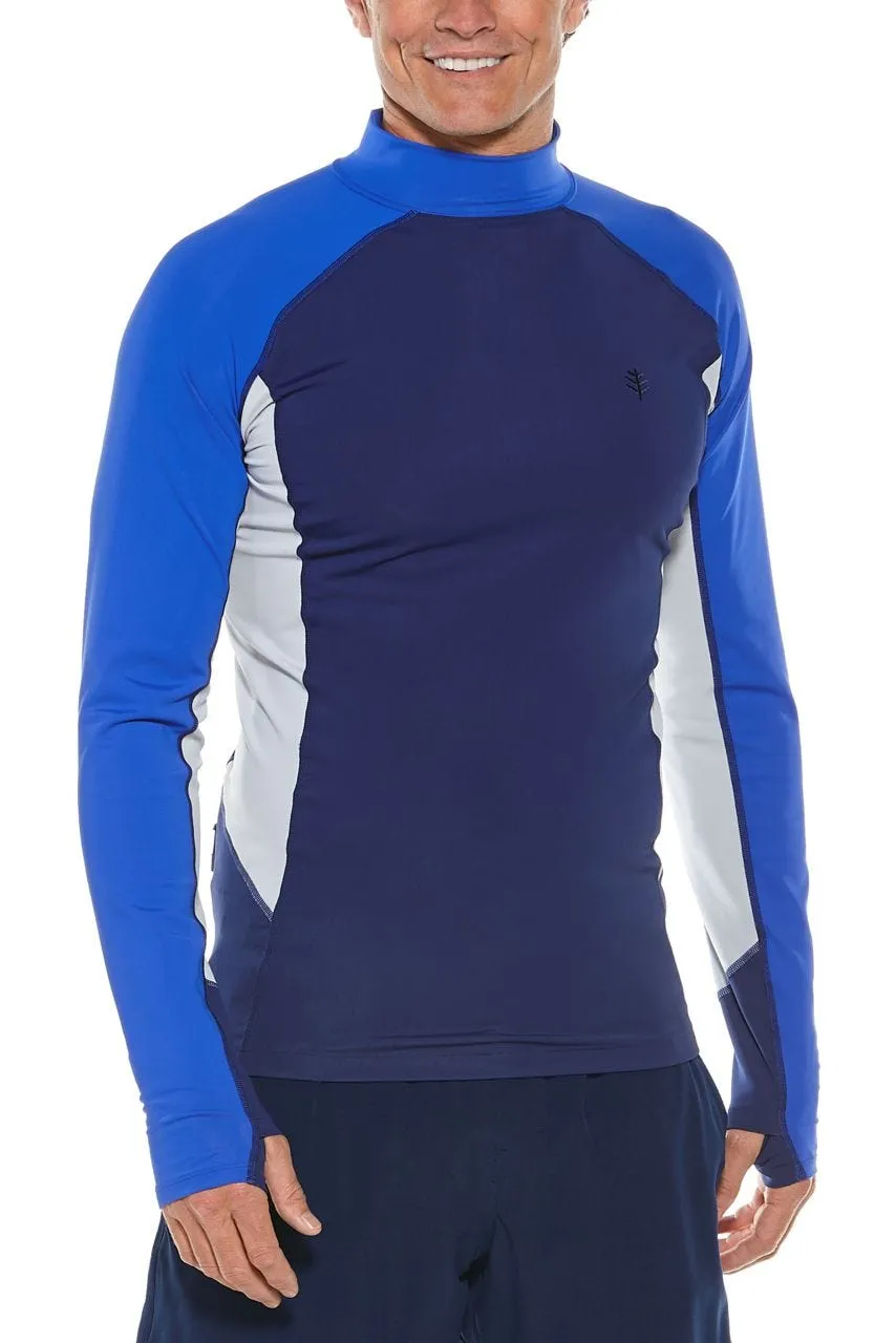 Men's Point Break Rash Guard  |  Navy Colorblock