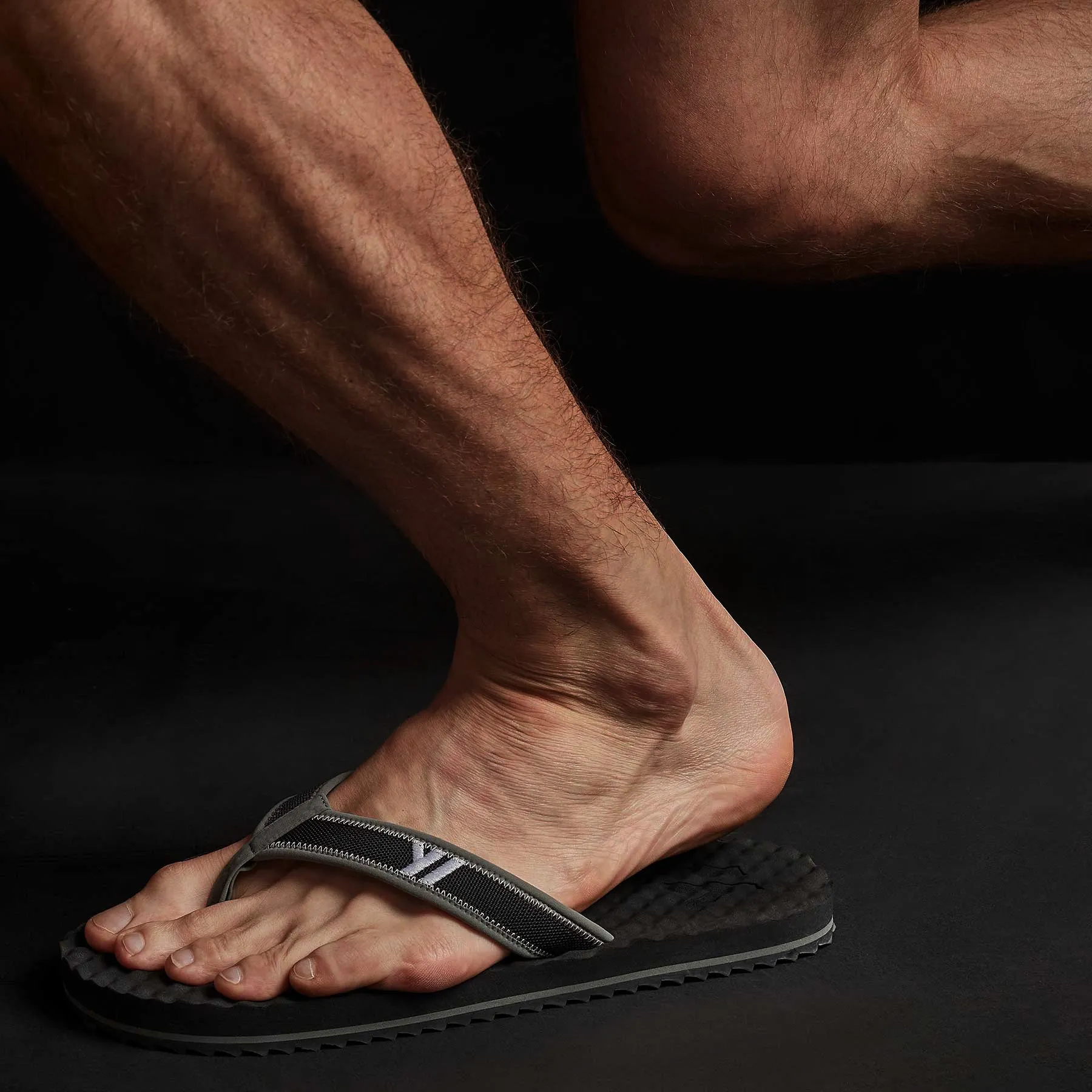 Men's Sport Flip Flop - Black/Grey