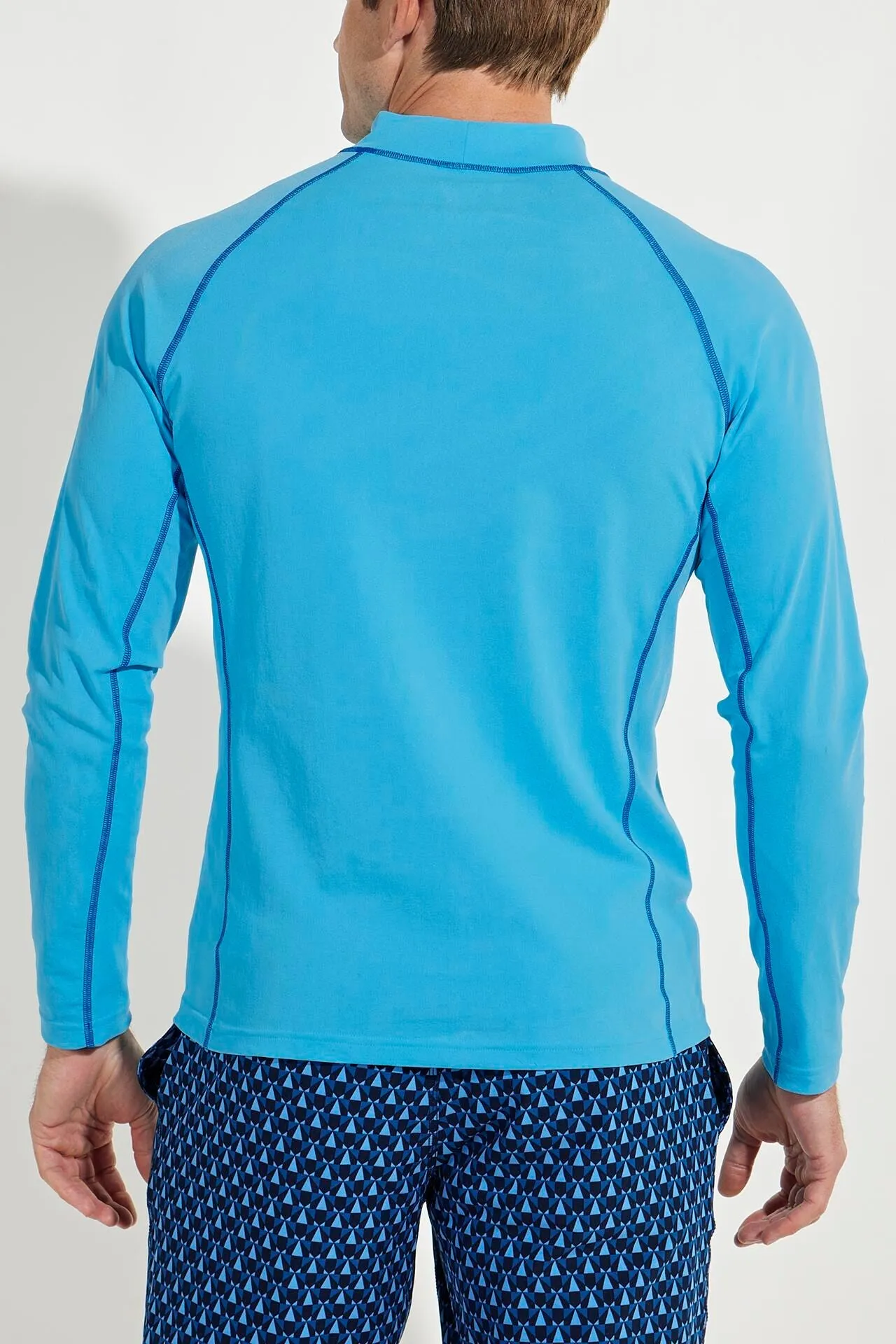 Men's Tulum Long Sleeve Surf Rash Guard  |  Antigua Blue