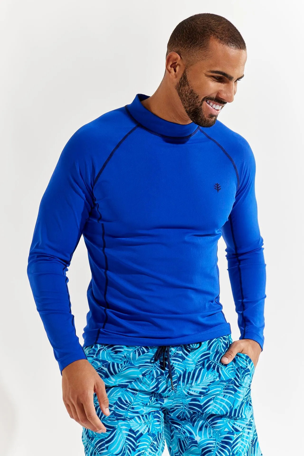 Men's Tulum Long Sleeve Surf Rash Guard  |  Cobalt