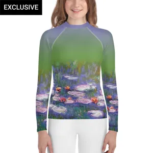 Monet's Water Lilies Youth Rash Guard (POD)