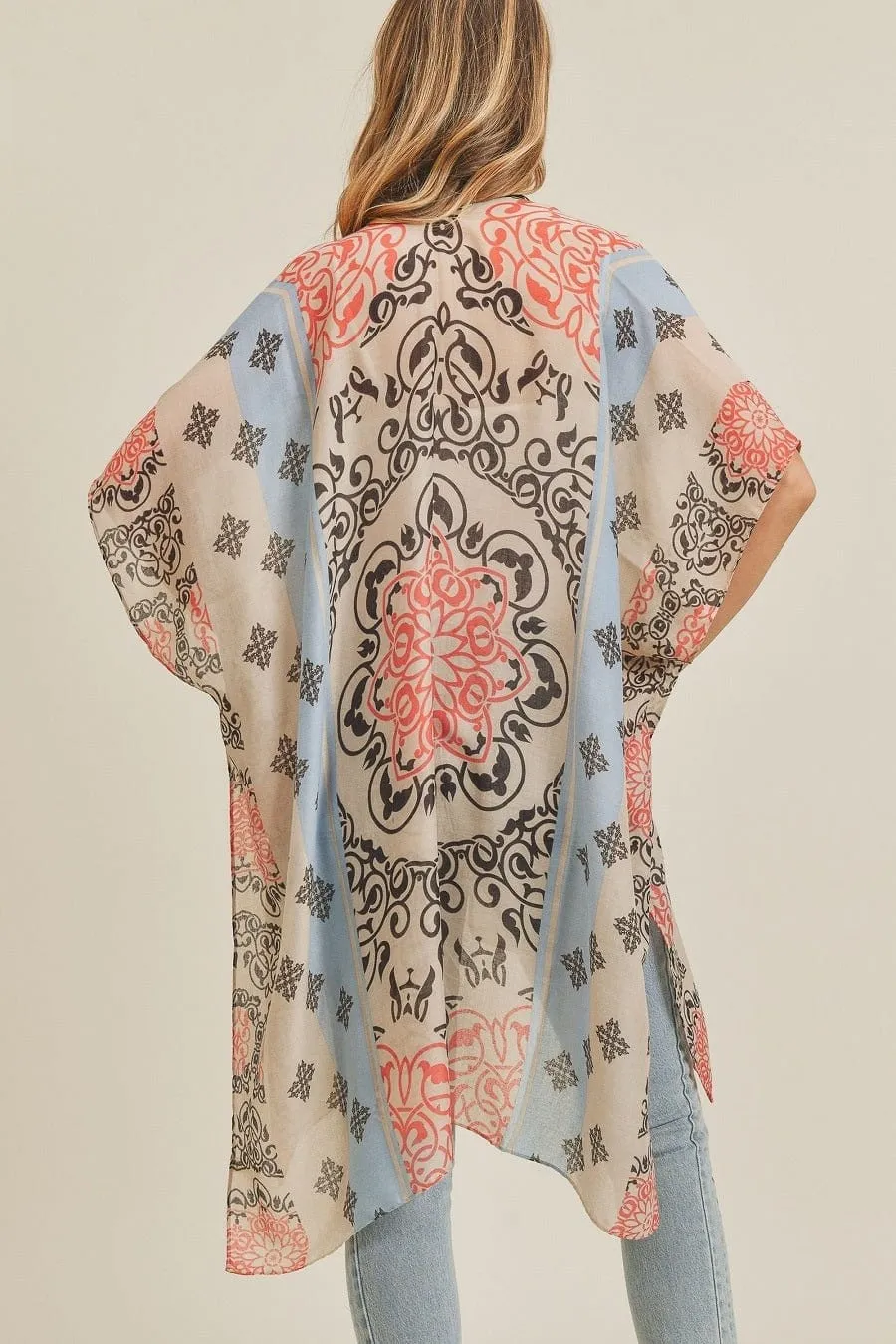 MS0211 Bohemian Pattern Beach Summer Kimono