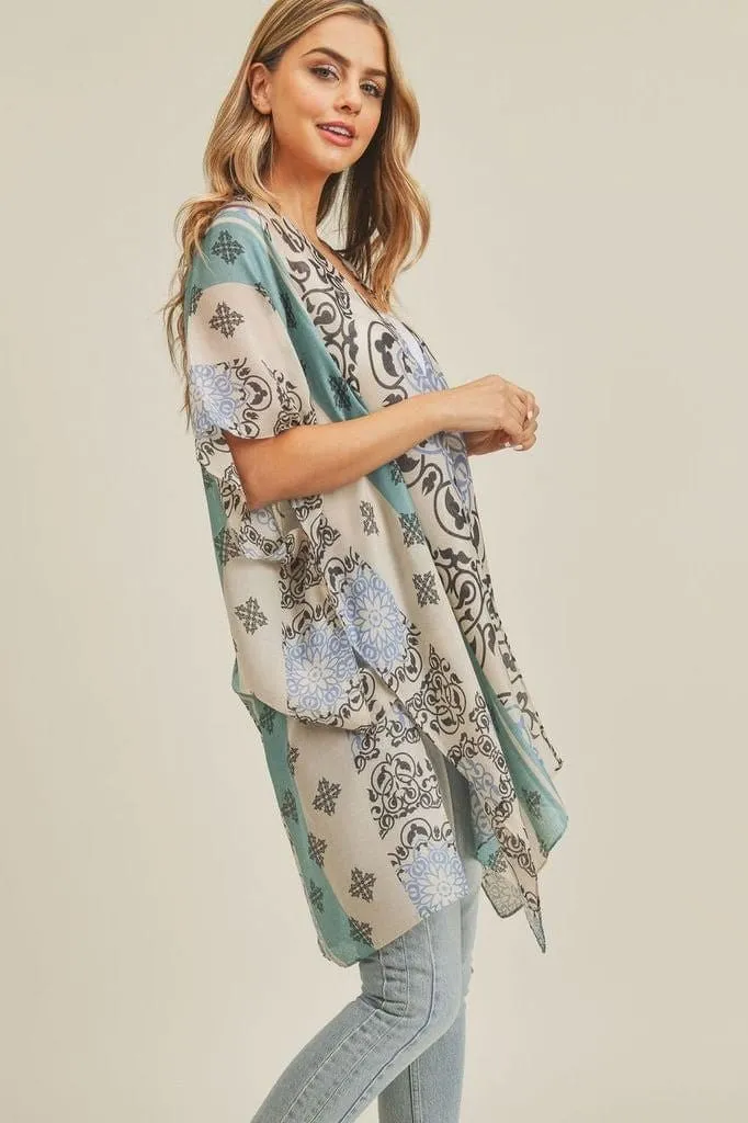 MS0211 Bohemian Pattern Beach Summer Kimono