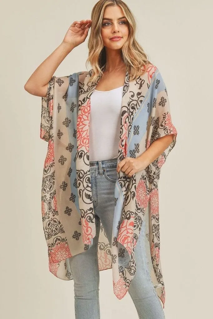 MS0211 Bohemian Pattern Beach Summer Kimono