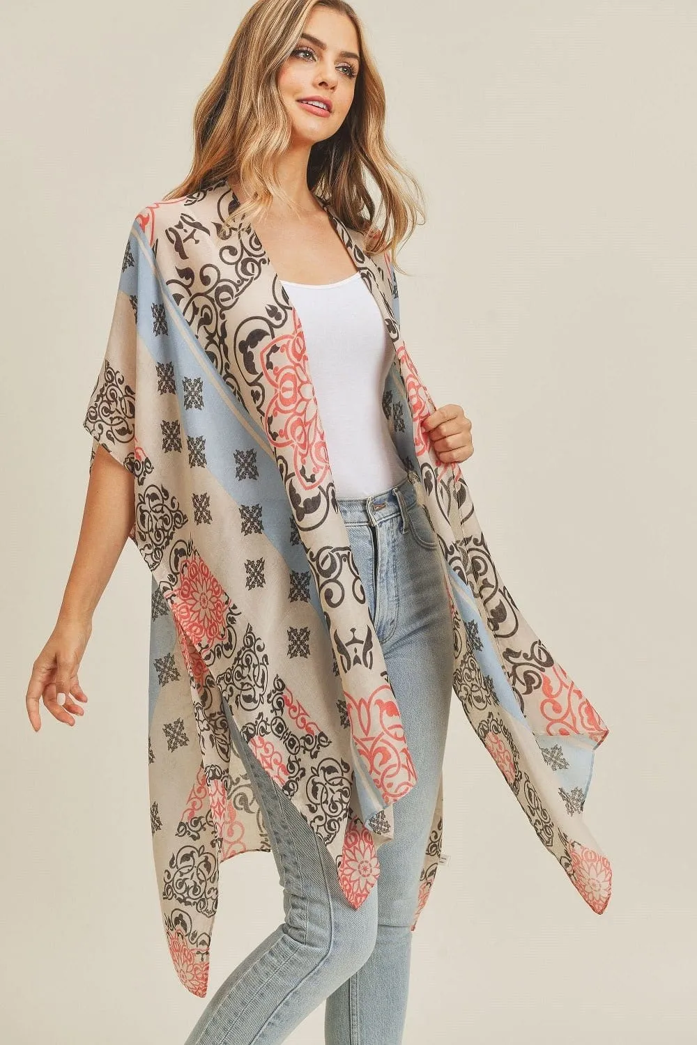 MS0211 Bohemian Pattern Beach Summer Kimono