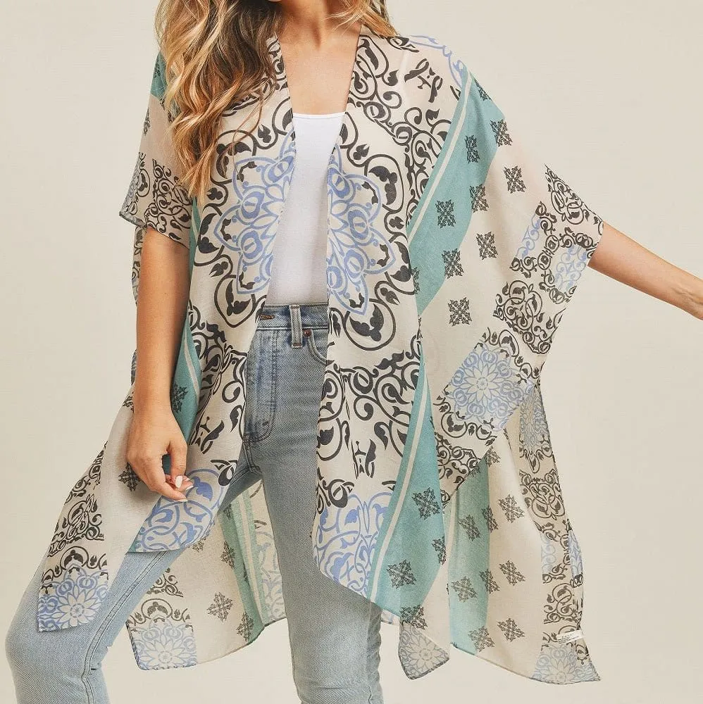 MS0211 Bohemian Pattern Beach Summer Kimono