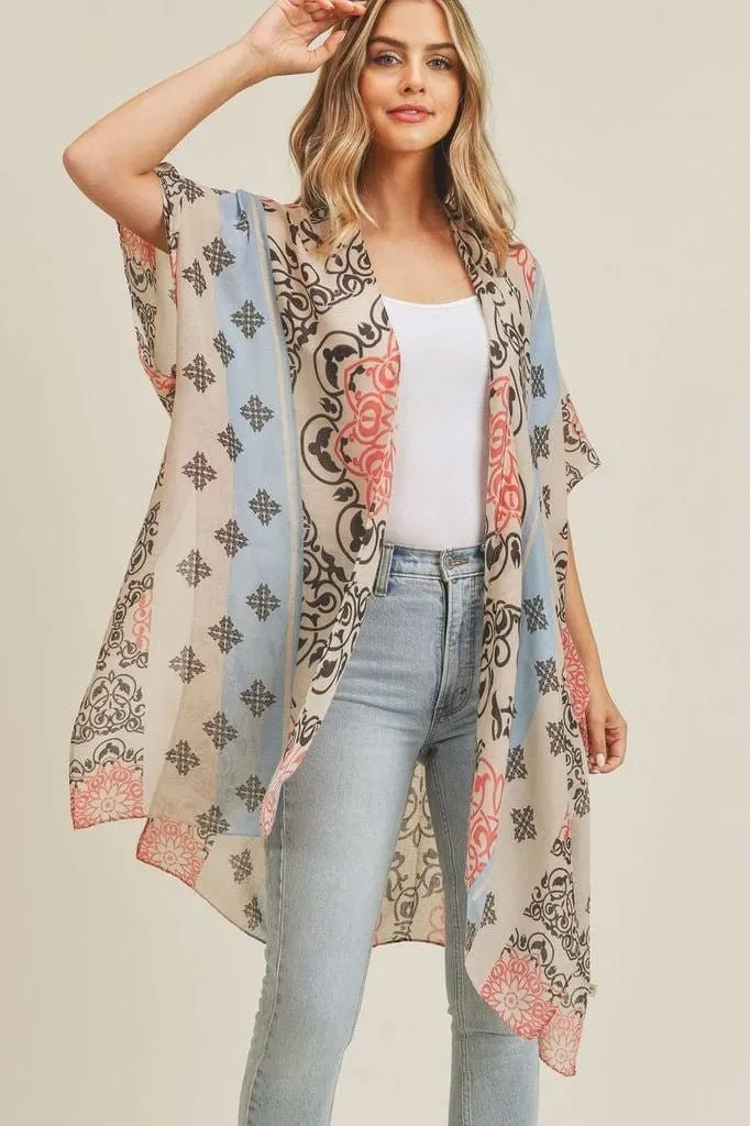 MS0211 Bohemian Pattern Beach Summer Kimono