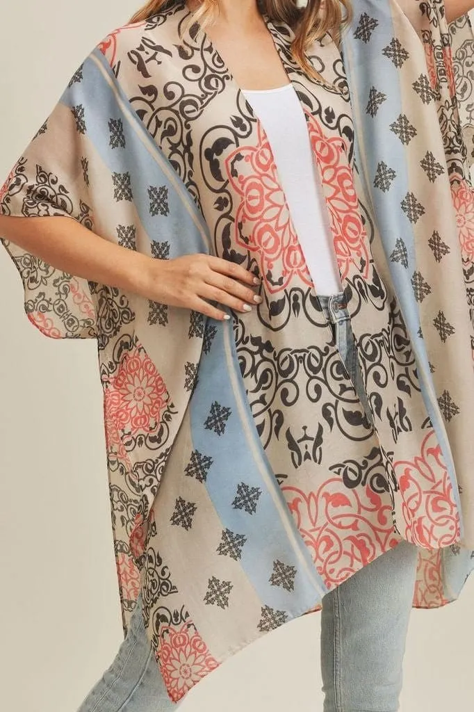 MS0211 Bohemian Pattern Beach Summer Kimono