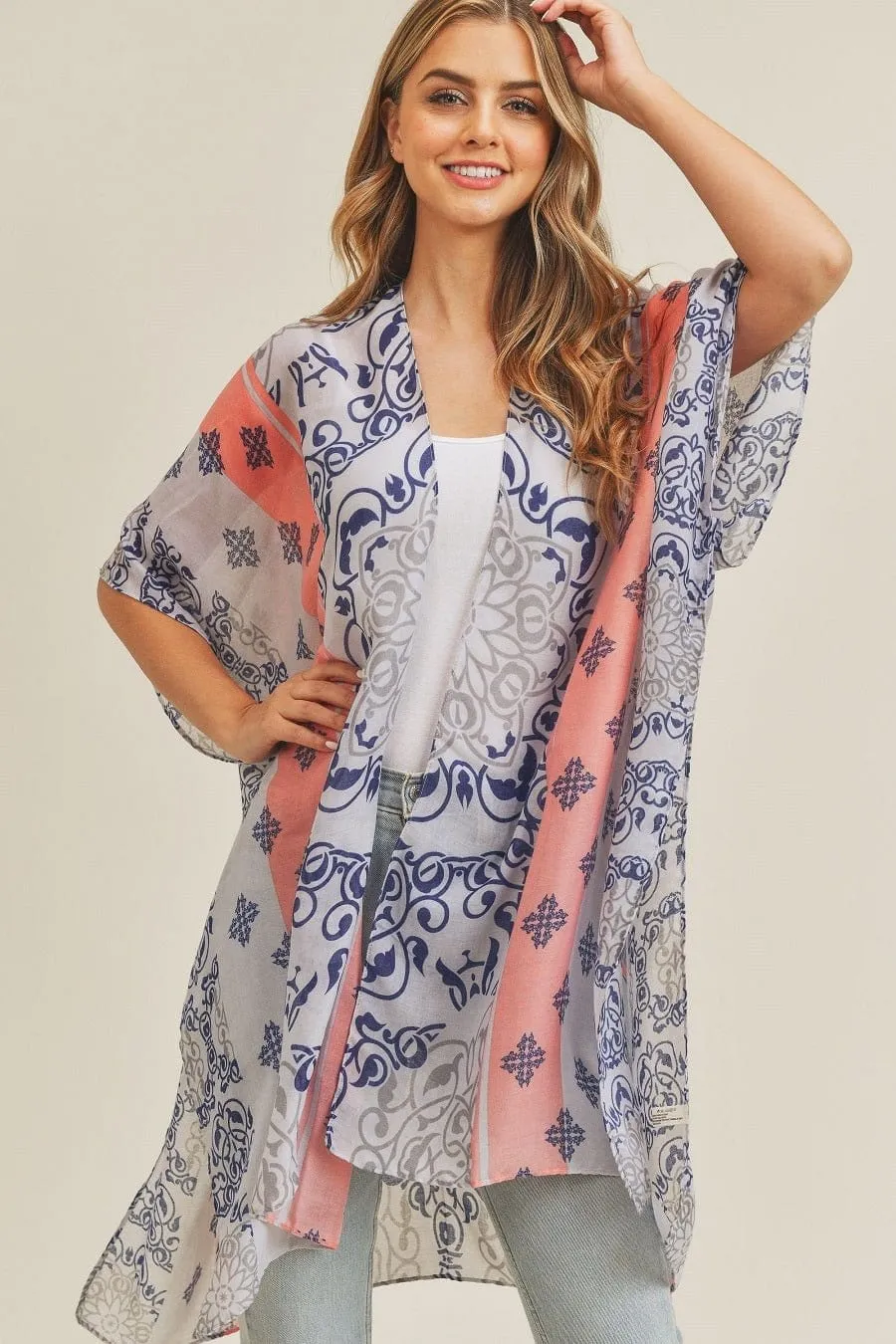 MS0211 Bohemian Pattern Beach Summer Kimono