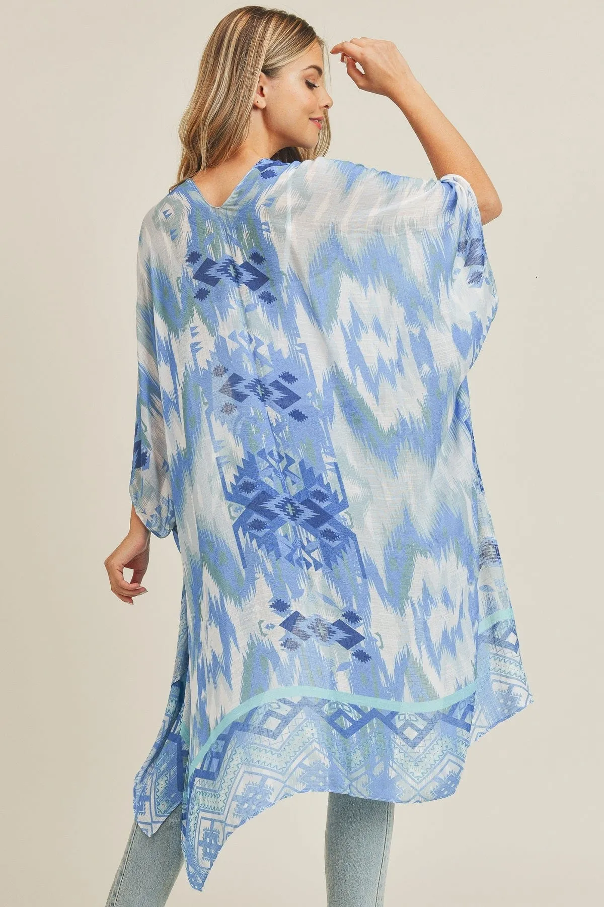 MS0245 Tie Dye Boho Summer Kimono