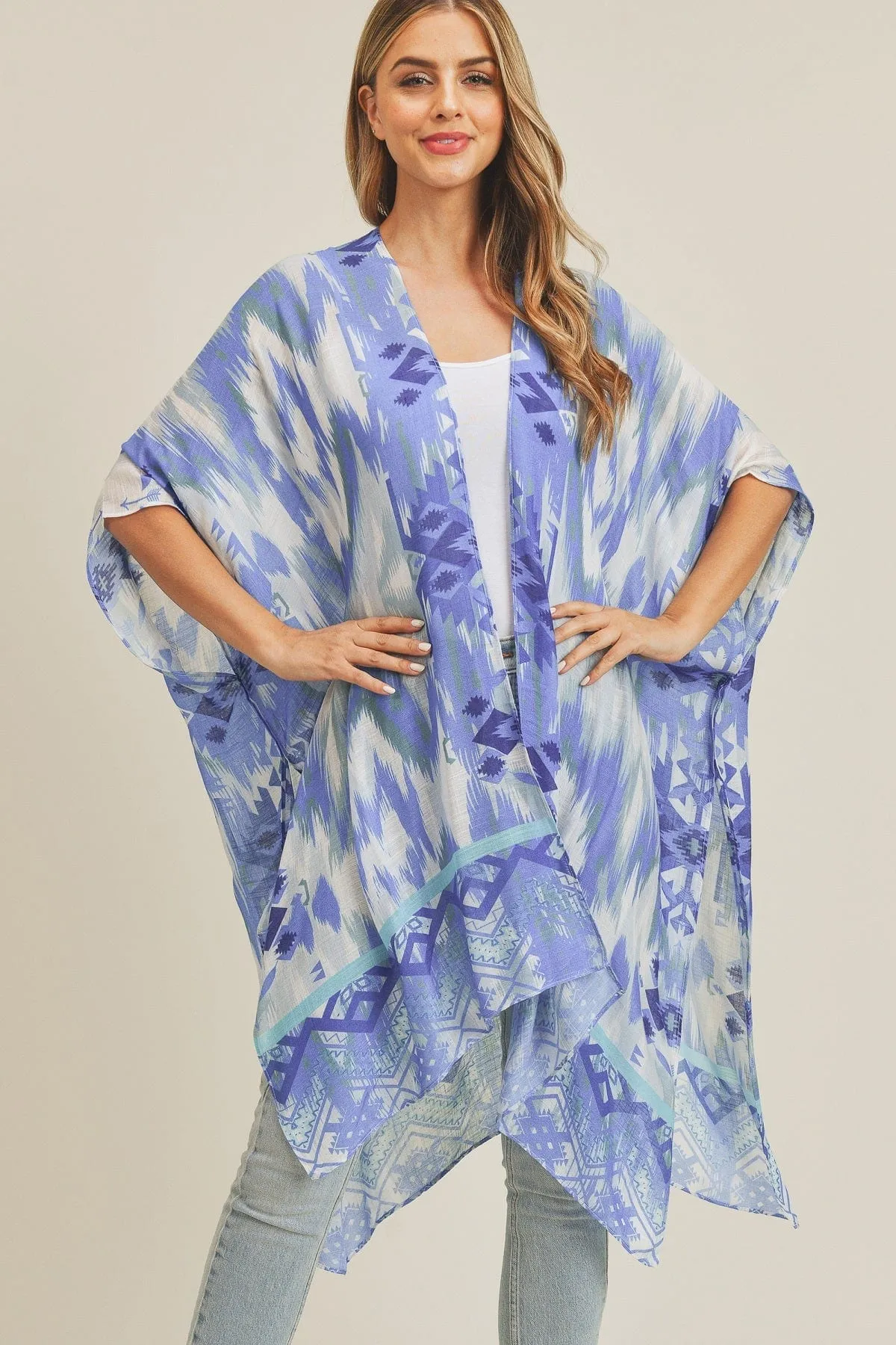 MS0245 Tie Dye Boho Summer Kimono