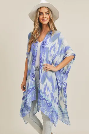 MS0245 Tie Dye Boho Summer Kimono